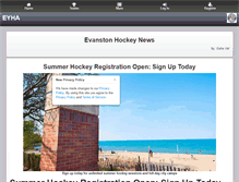 Tablet Screenshot of evanstonhockey.com